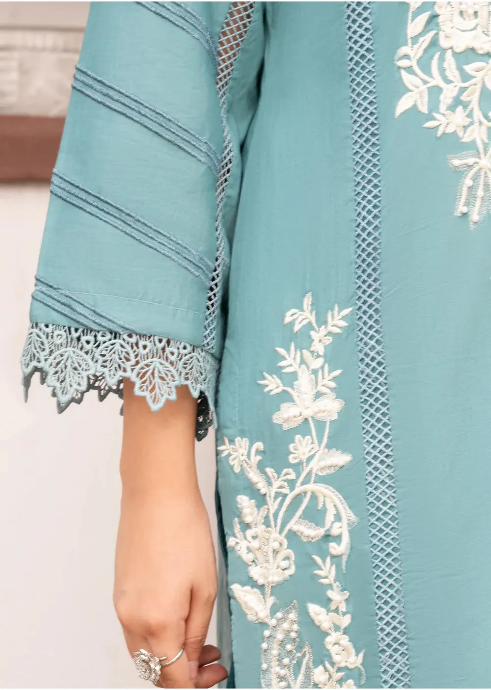 SBMT-05 - Aquamarine - Readymade - 2 Piece Sahiba by Mirza Suit 2025