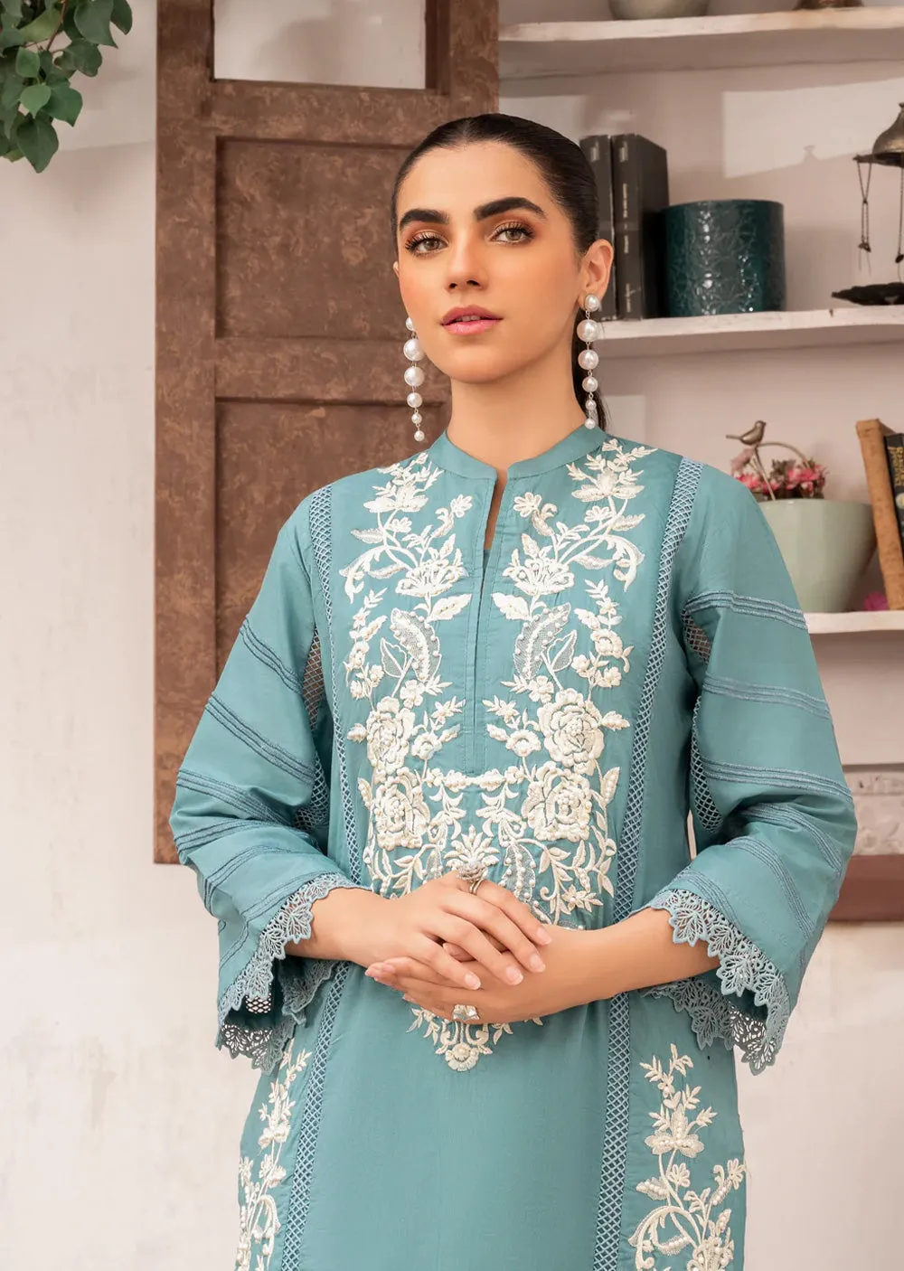 SBMT-05 - Aquamarine - Readymade - 2 Piece Sahiba by Mirza Suit 2025