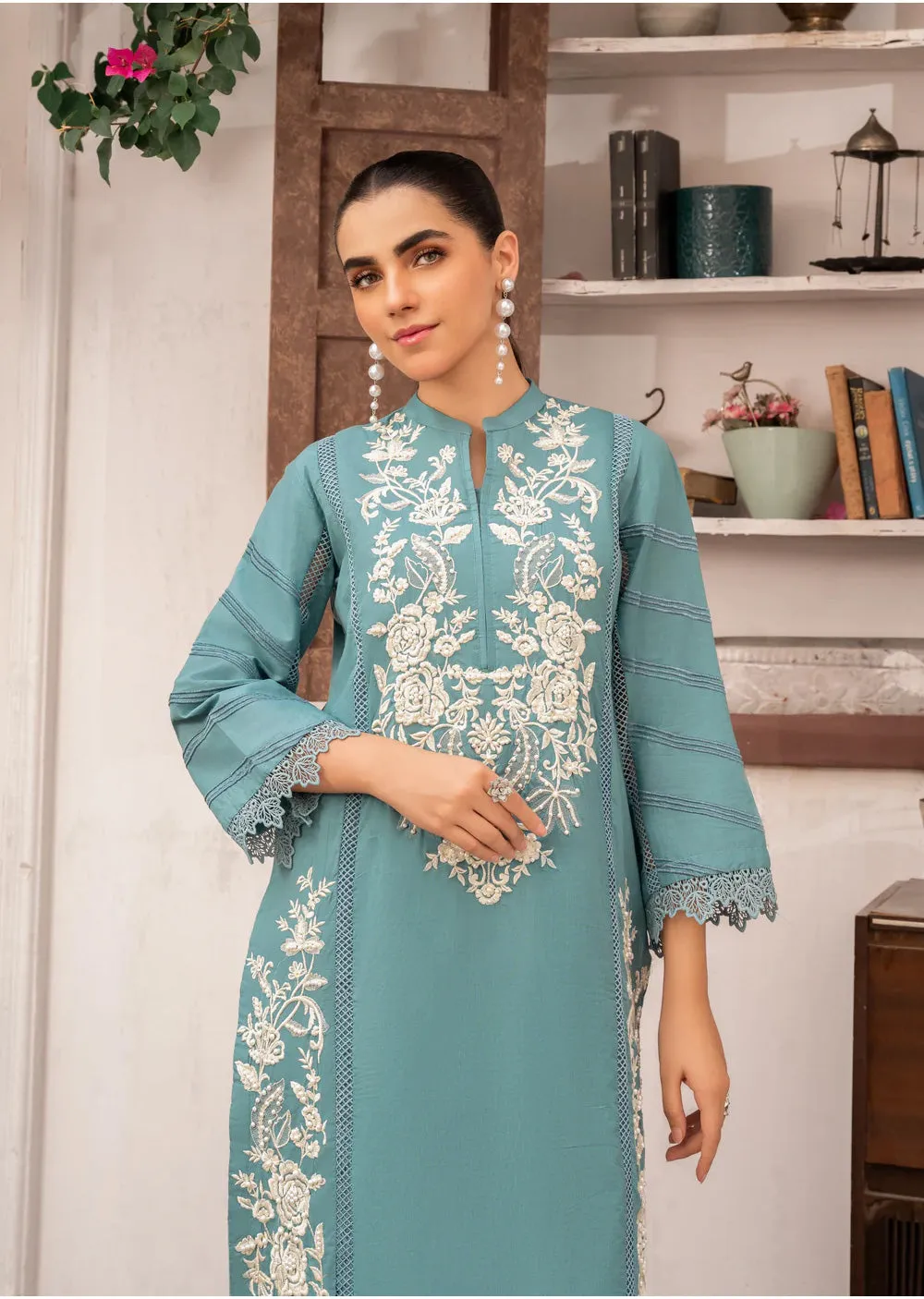 SBMT-05 - Aquamarine - Readymade - 2 Piece Sahiba by Mirza Suit 2025