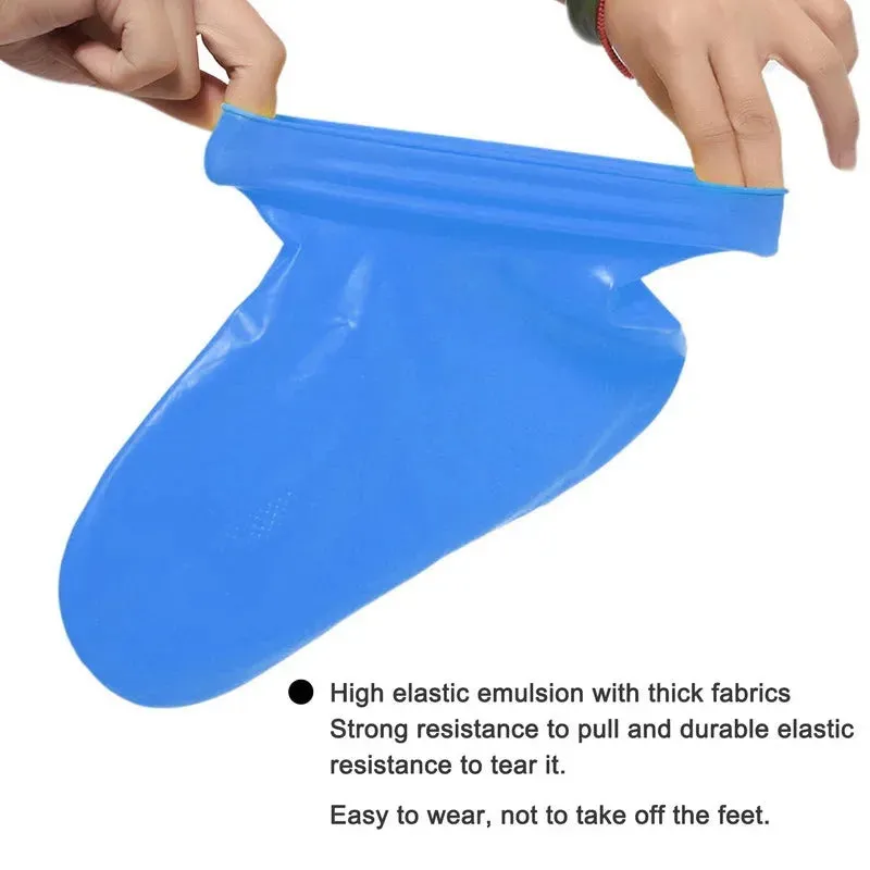 Silicone Waterproof Shoe Covers - Non-Slip, Foldable, and Durable