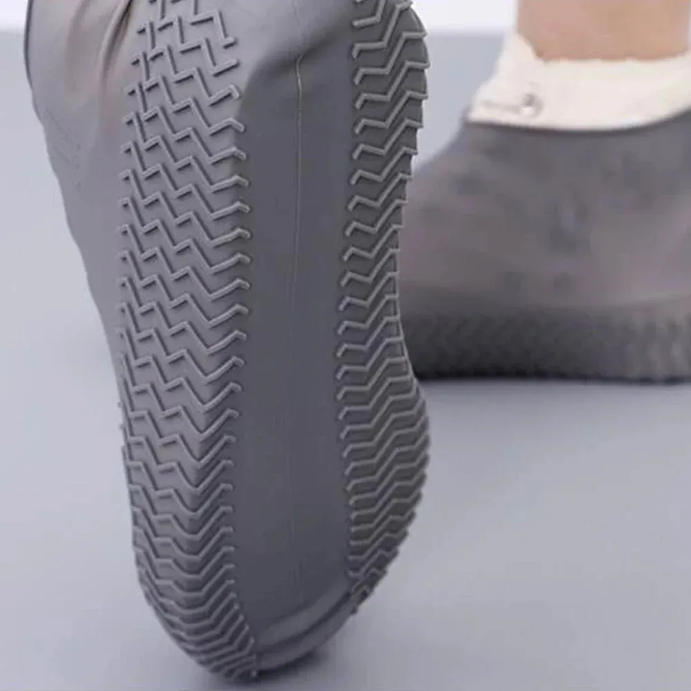 Silicone Waterproof Shoe Covers - Non-Slip, Foldable, and Durable