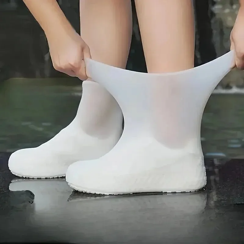 Silicone Waterproof Shoe Covers - Non-Slip, Foldable, and Durable