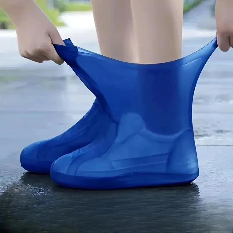 Silicone Waterproof Shoe Covers - Non-Slip, Foldable, and Durable