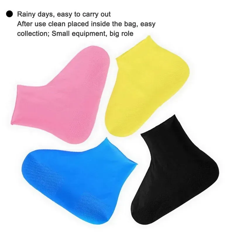 Silicone Waterproof Shoe Covers - Non-Slip, Foldable, and Durable