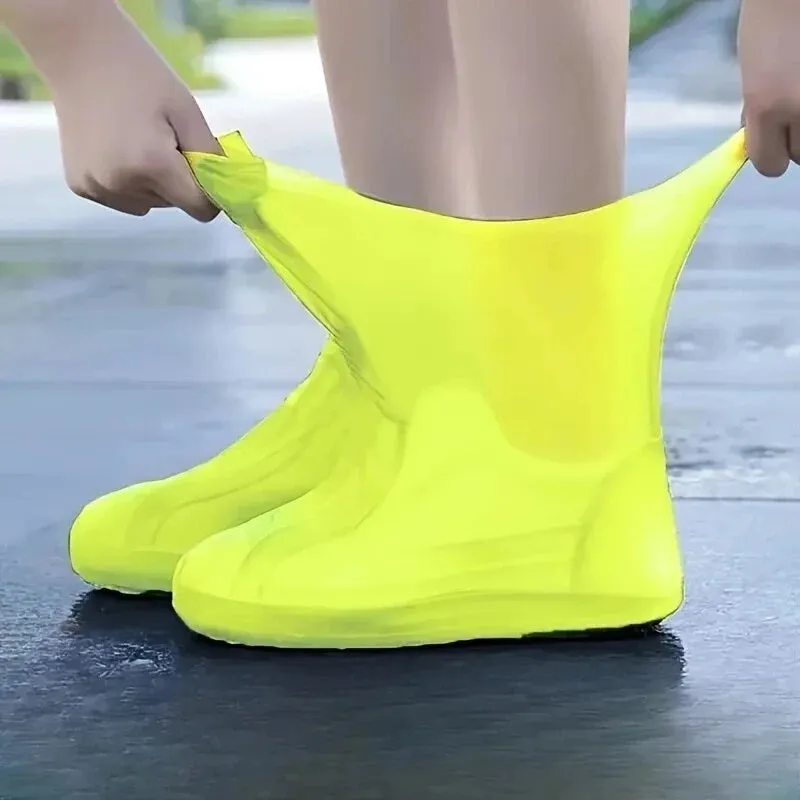 Silicone Waterproof Shoe Covers - Non-Slip, Foldable, and Durable