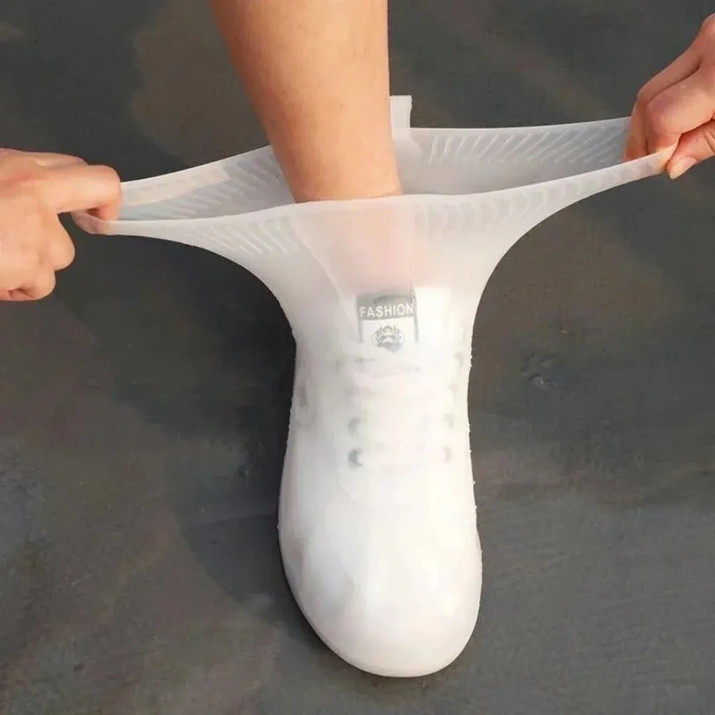 Silicone Waterproof Shoe Covers - Non-Slip, Foldable, and Durable