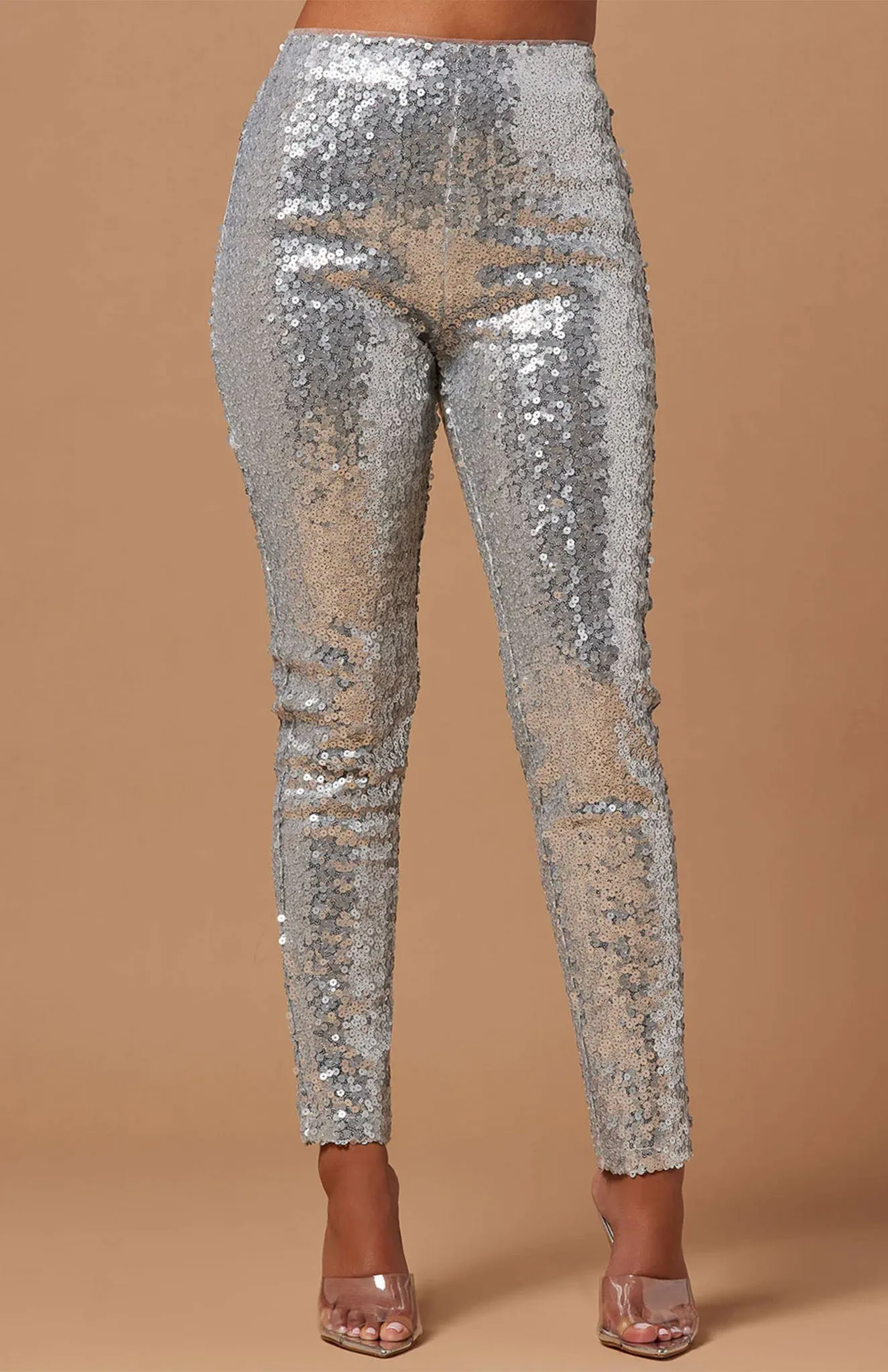 Silver Sparkle Power Suit | Silver sequence Blazer Set