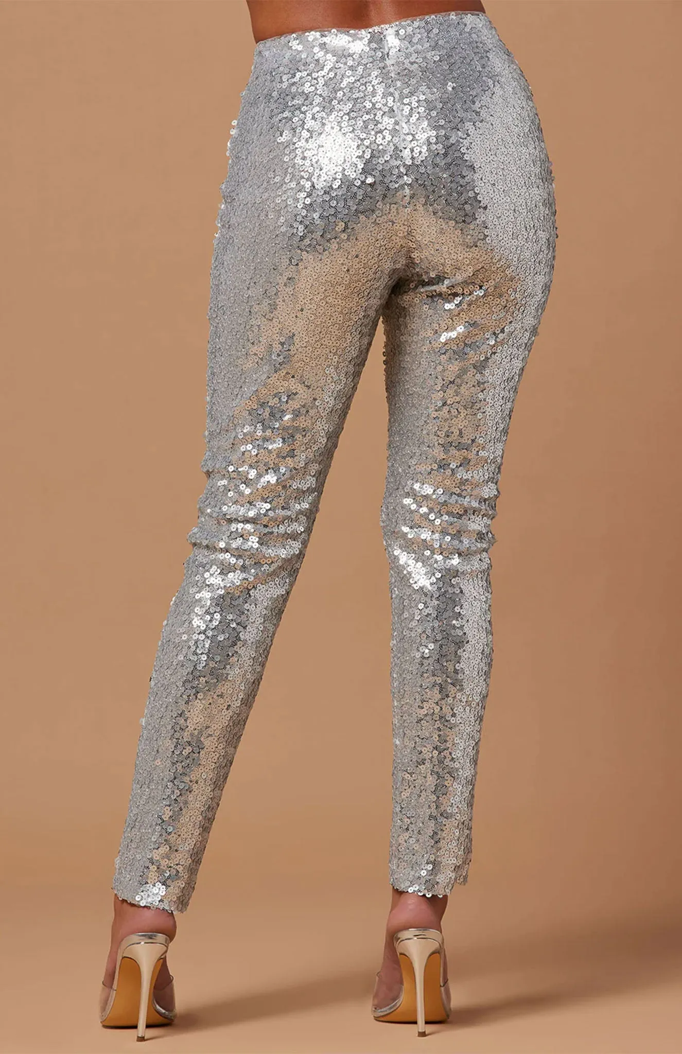 Silver Sparkle Power Suit | Silver sequence Blazer Set