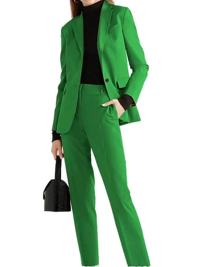 Single Buttons Notch Lapel 2 Pieces Women Suit