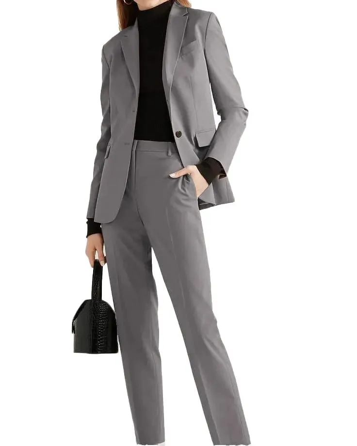 Single Buttons Notch Lapel 2 Pieces Women Suit