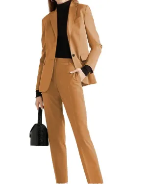 Single Buttons Notch Lapel 2 Pieces Women Suit