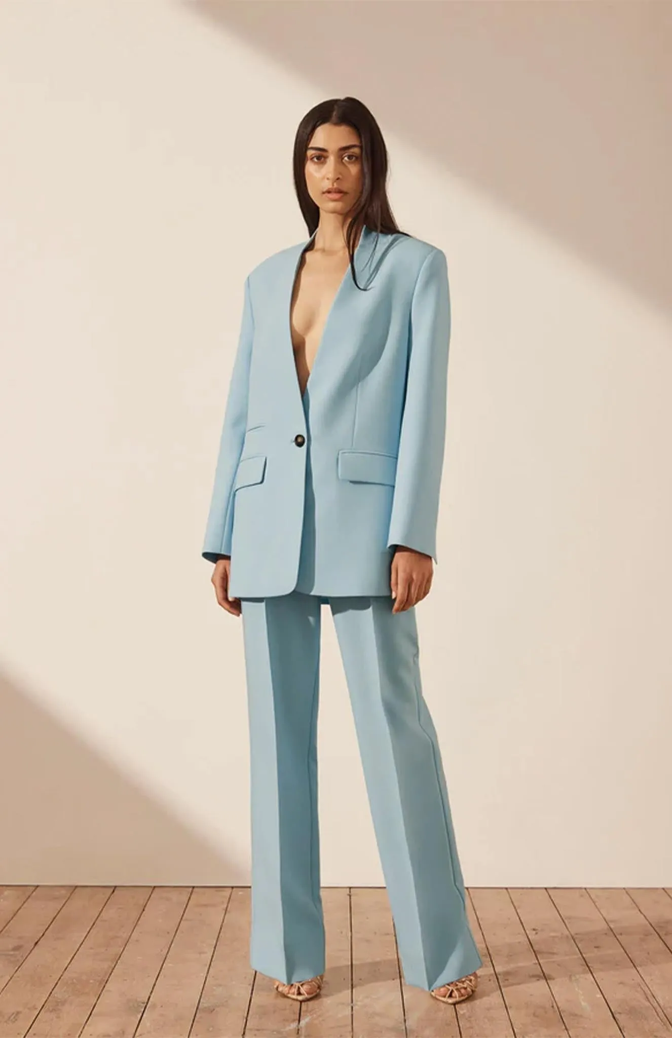 Sky Luxe Blazer Set | Sky Blue Blazer Set