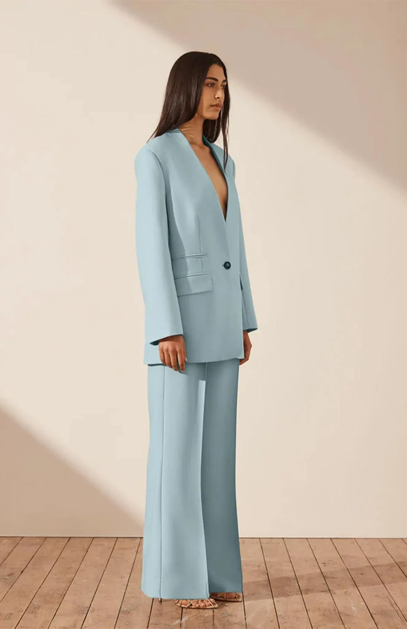 Sky Luxe Blazer Set | Sky Blue Blazer Set