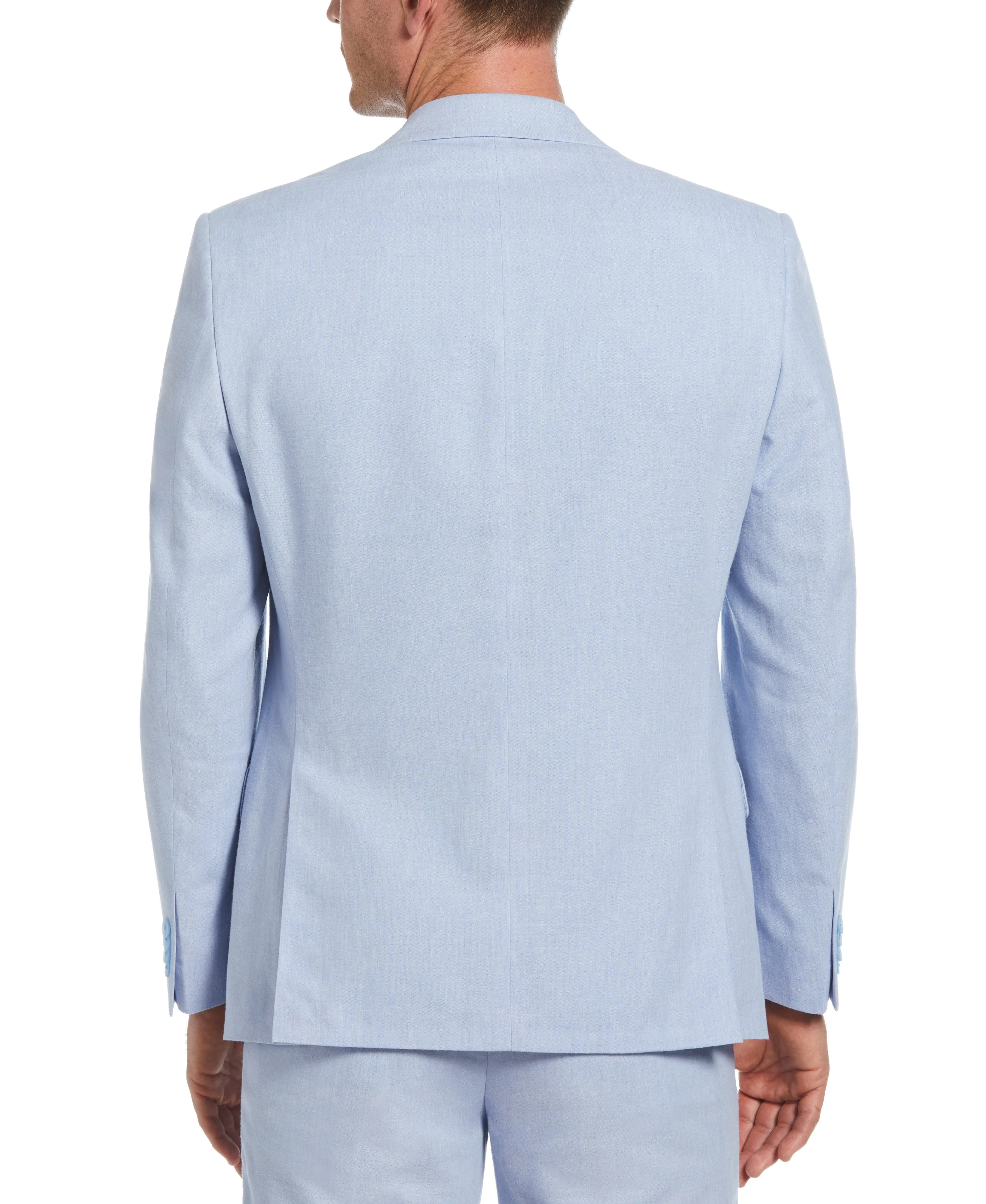 Slim Fit Light Blue Linen Blend Suit