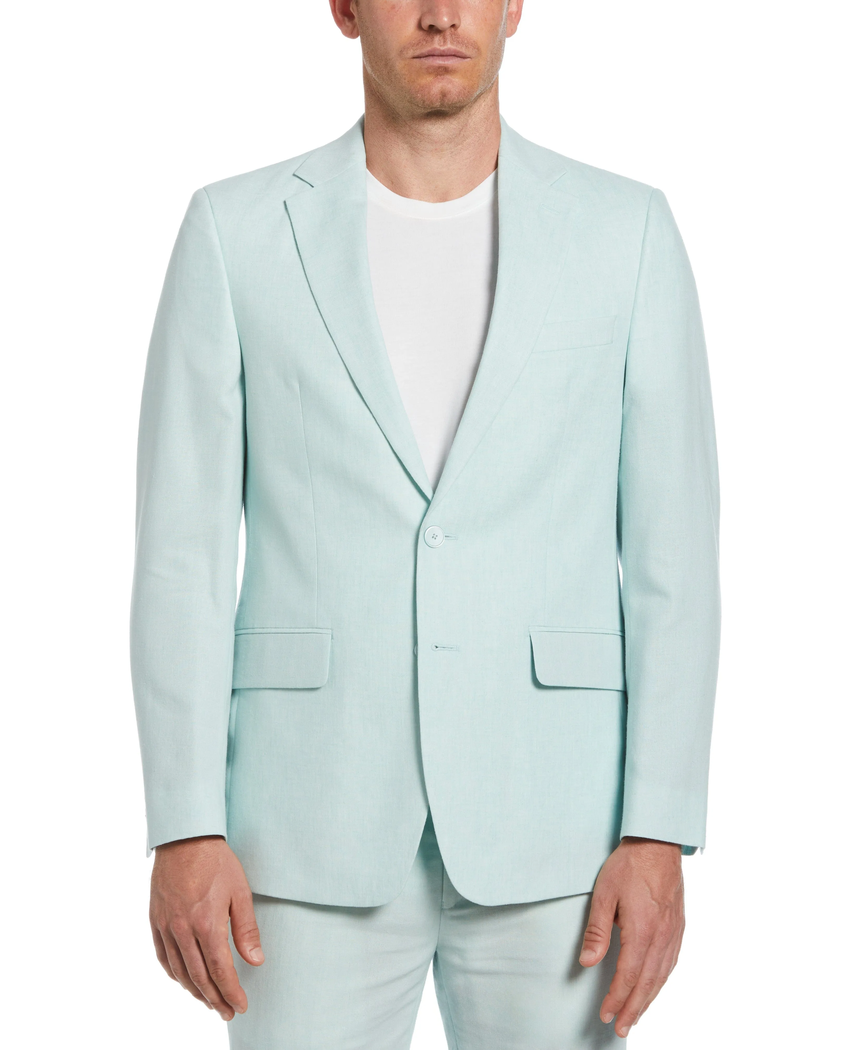 Slim Fit Linen Blend Suit Jacket