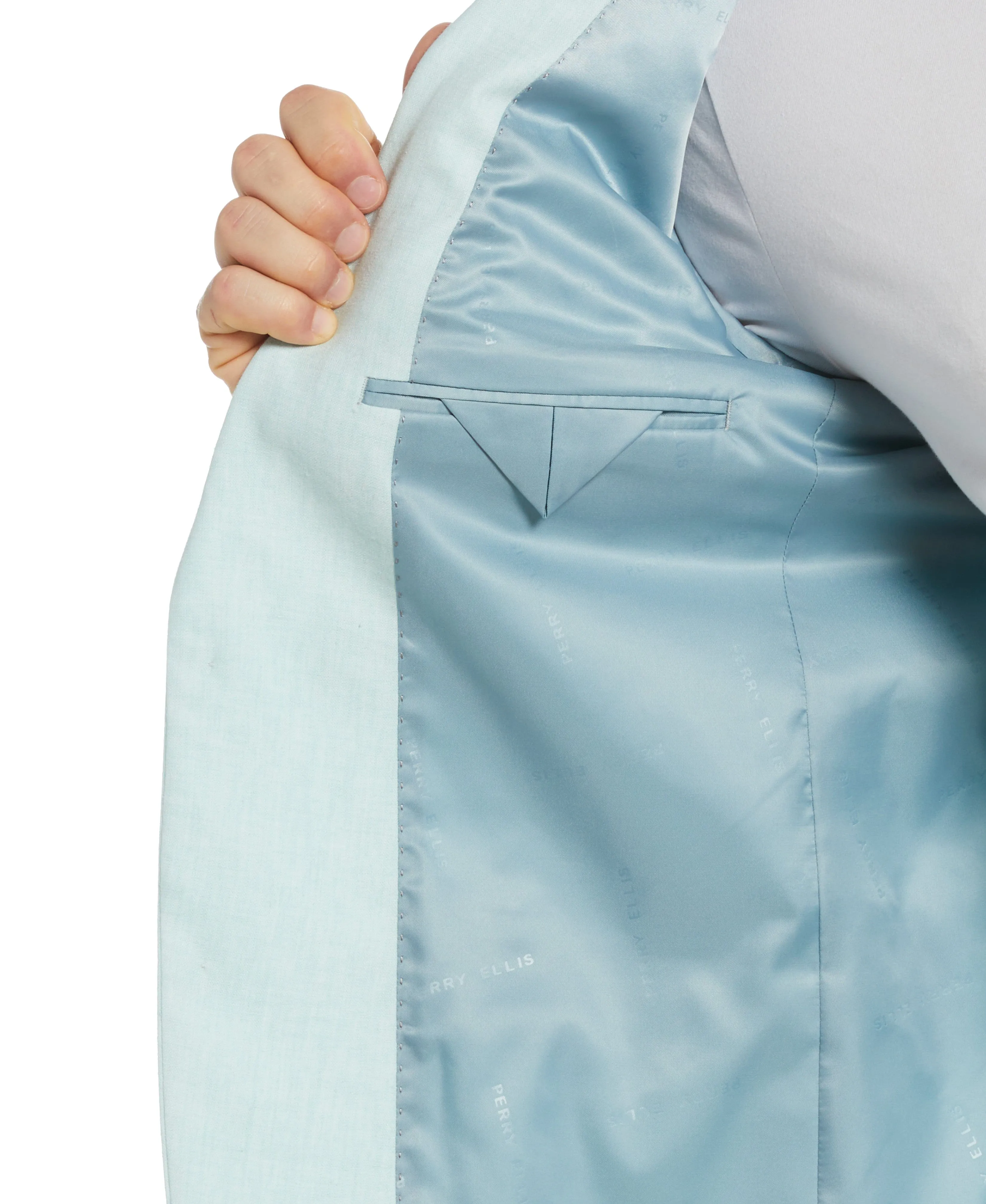 Slim Fit Linen Blend Suit Jacket