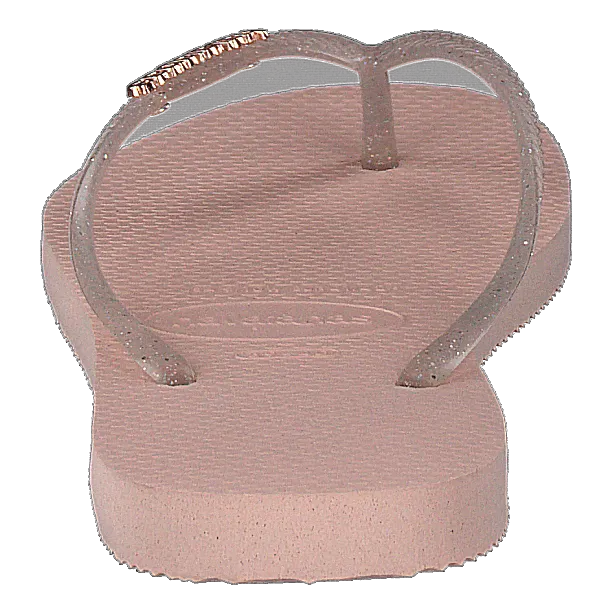 Slim Logo Metallic Ballet Rose