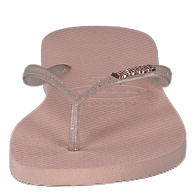 Slim Logo Metallic Ballet Rose