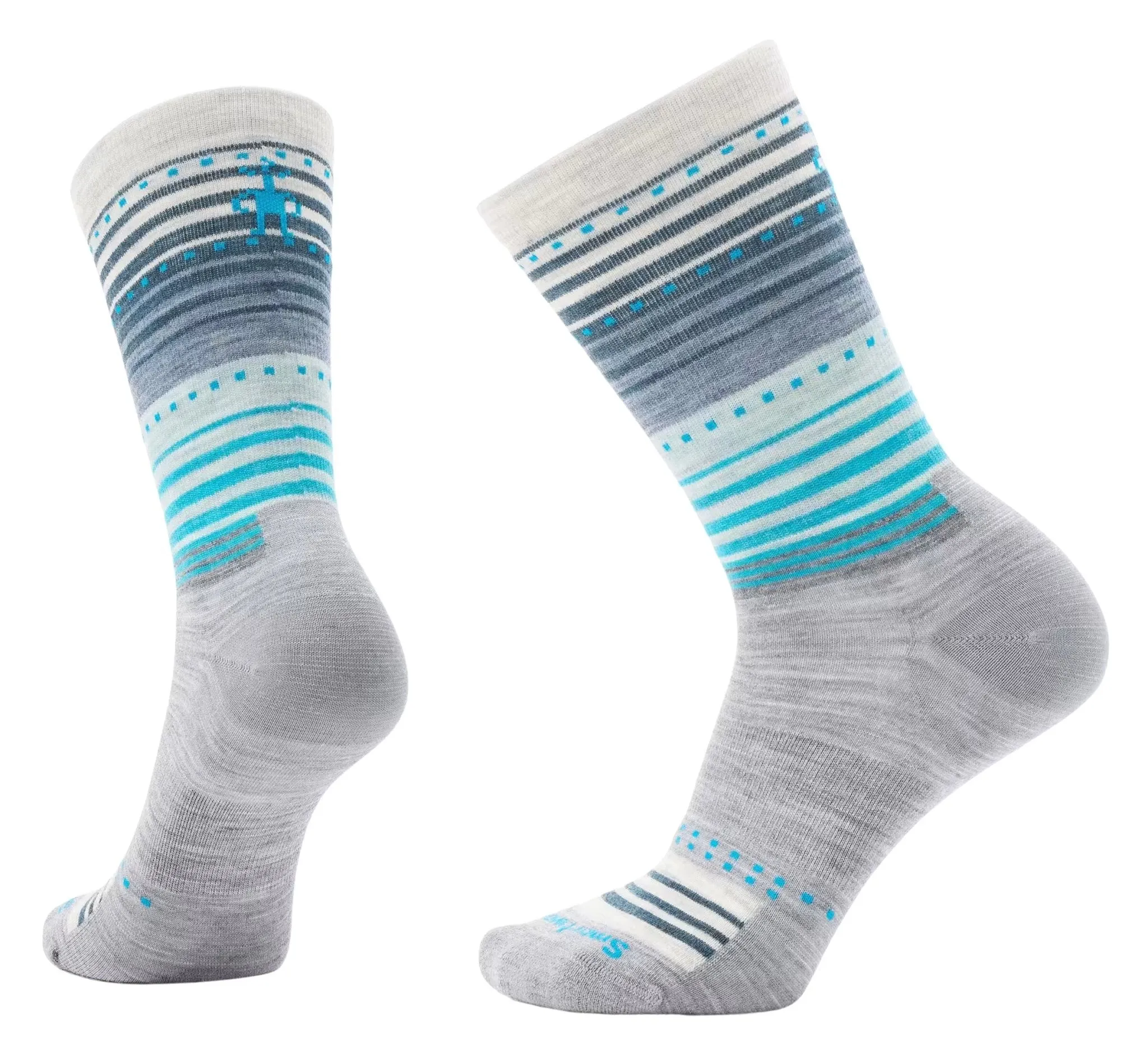 Smartwool Everyday Stitch Stripe Crew Light Grey