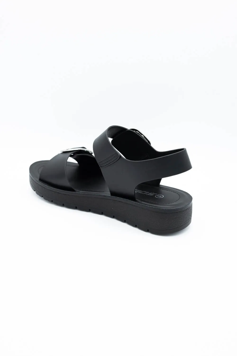 Soda Jackie Platform Sandals for Women in Black | JACKIE-S BLACK