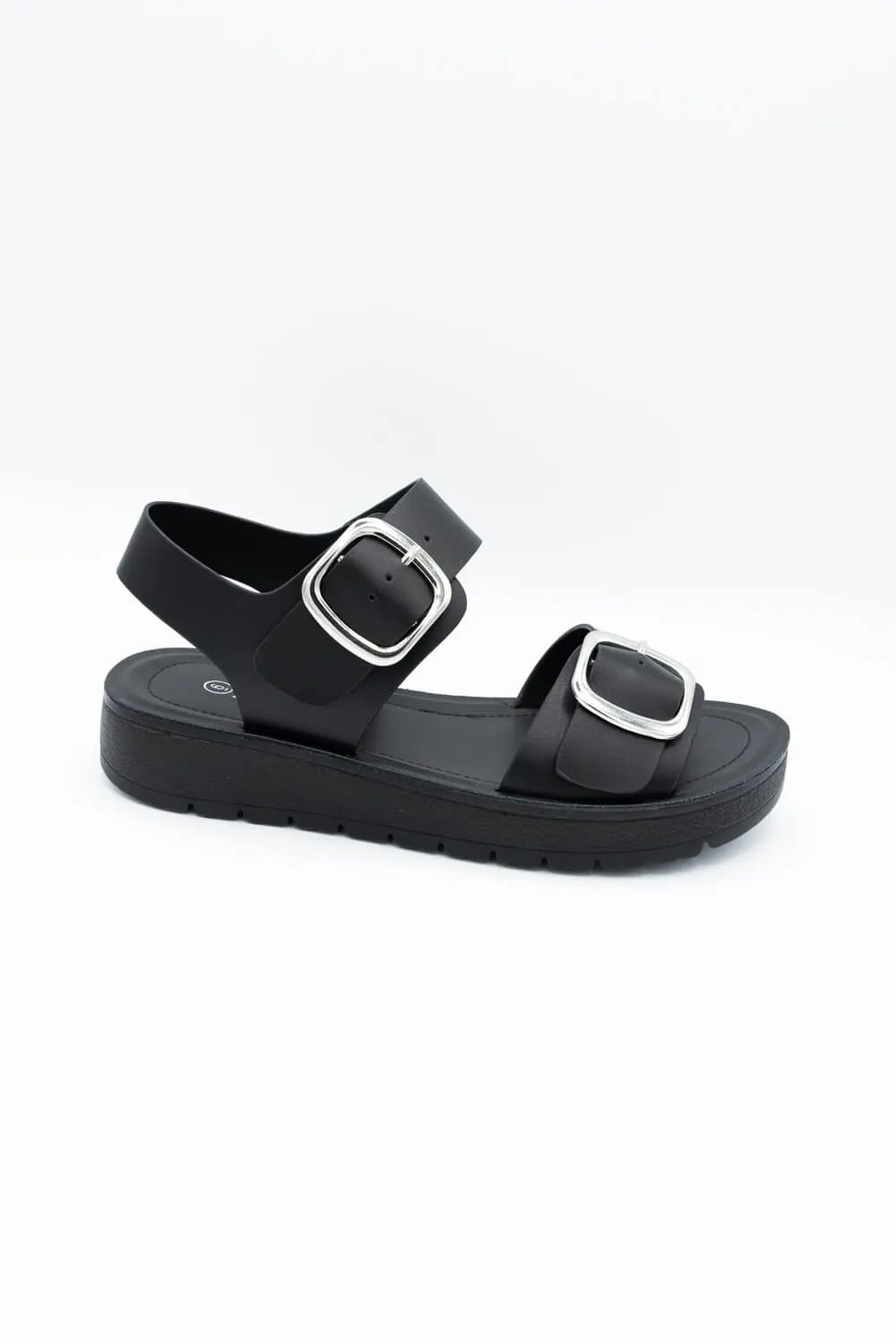 Soda Jackie Platform Sandals for Women in Black | JACKIE-S BLACK