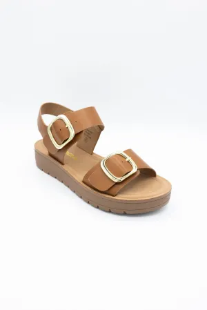 Soda Jackie Platform Sandals for Women in Tan | JACKIE-S TAN