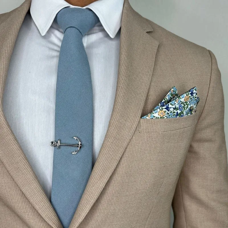 Solid Dusty Blue Tie