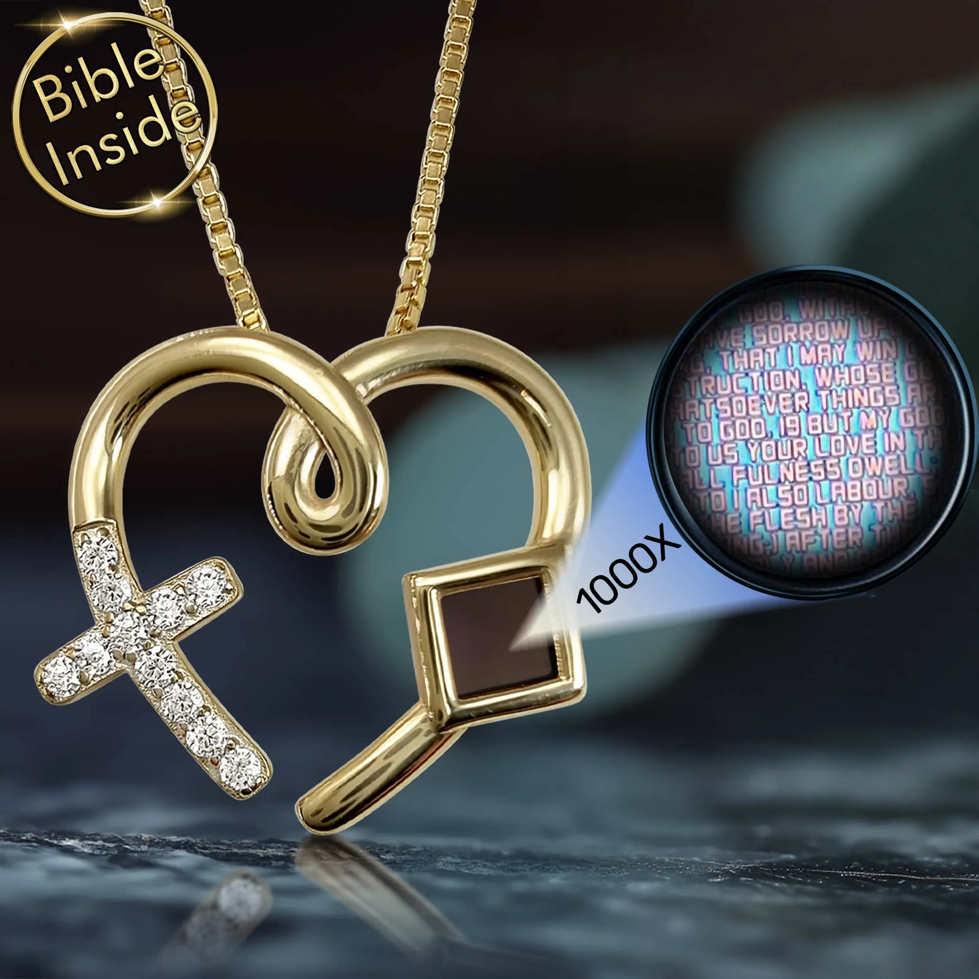 St Valentine Jewellery With New Testament - Love Cross Pendant