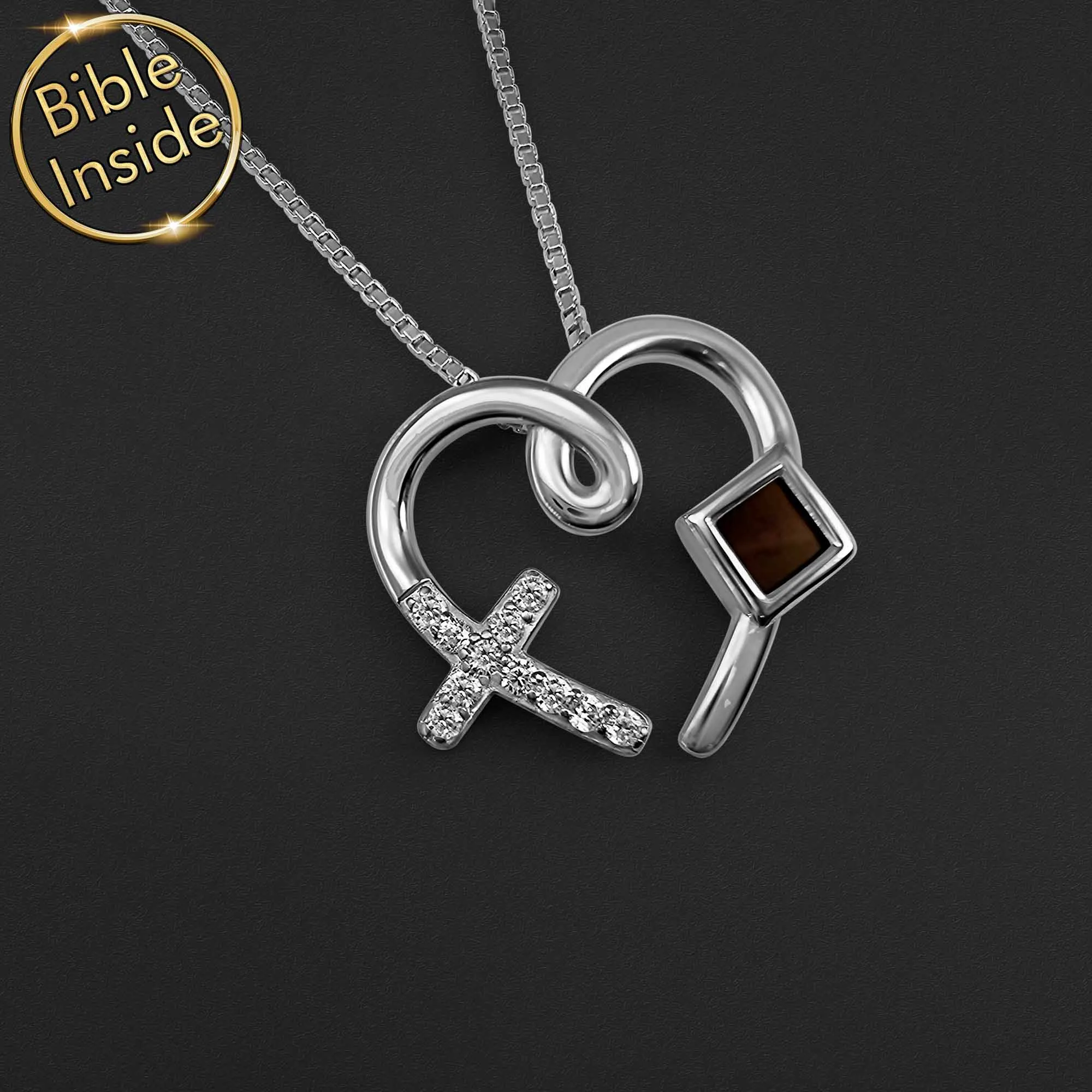St Valentine Jewellery With New Testament - Love Cross Pendant