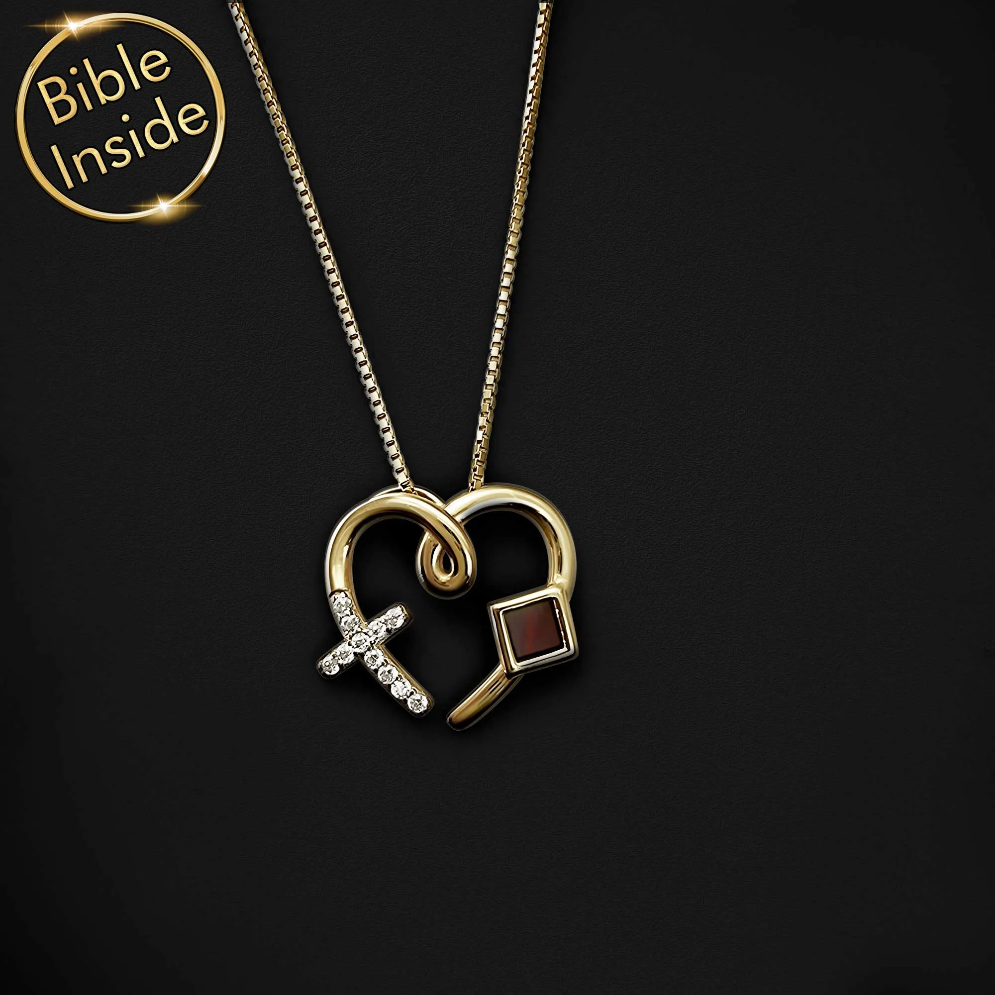 St Valentine Jewellery With New Testament - Love Cross Pendant