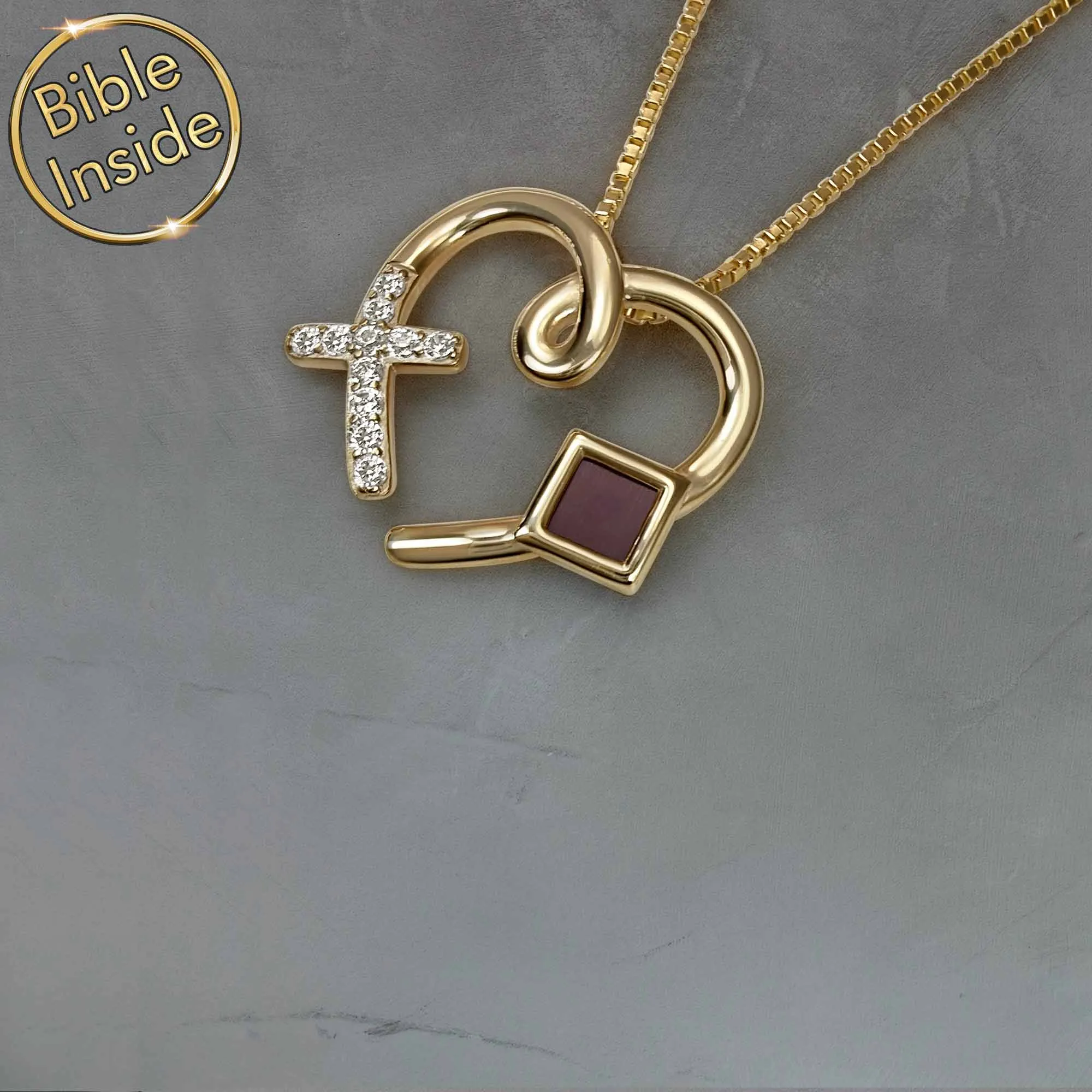 St Valentine Jewellery With New Testament - Love Cross Pendant