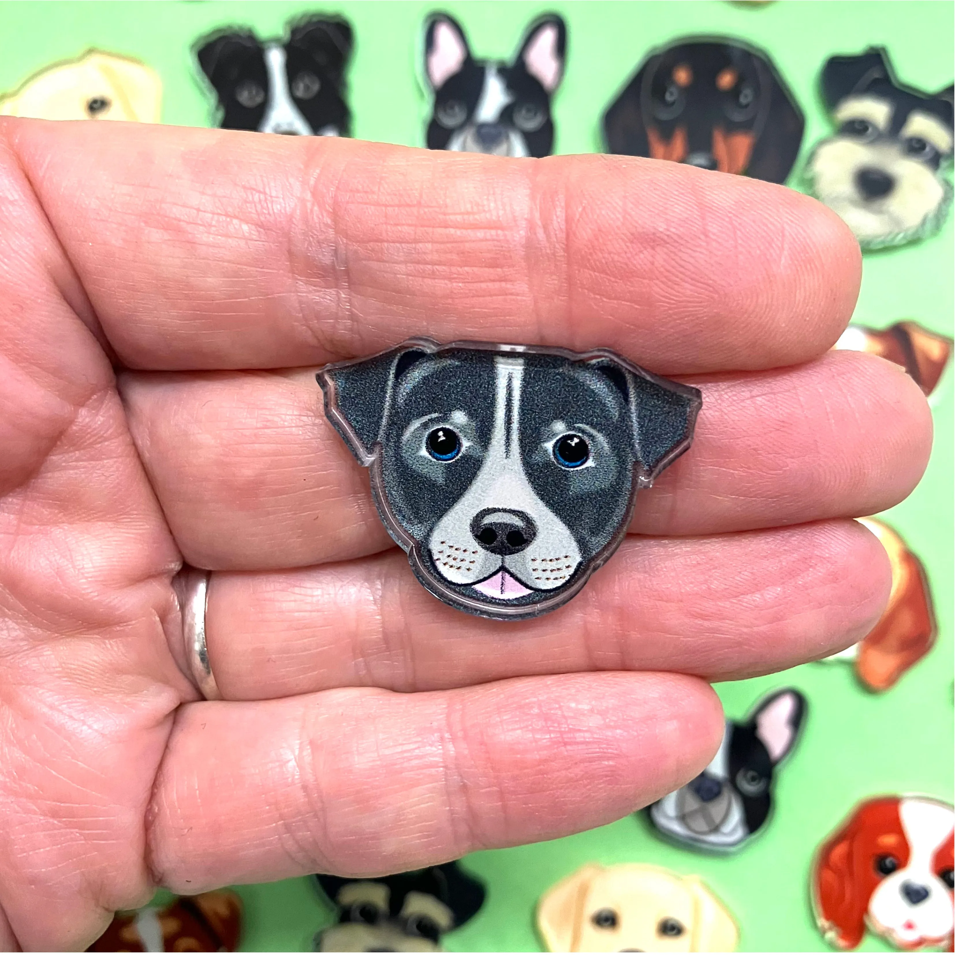 Staffie Pin