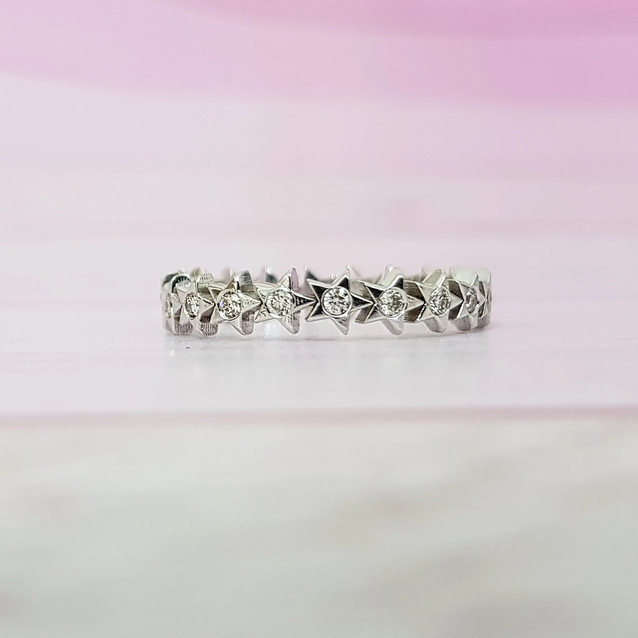 Star Diamond Wedding Ring