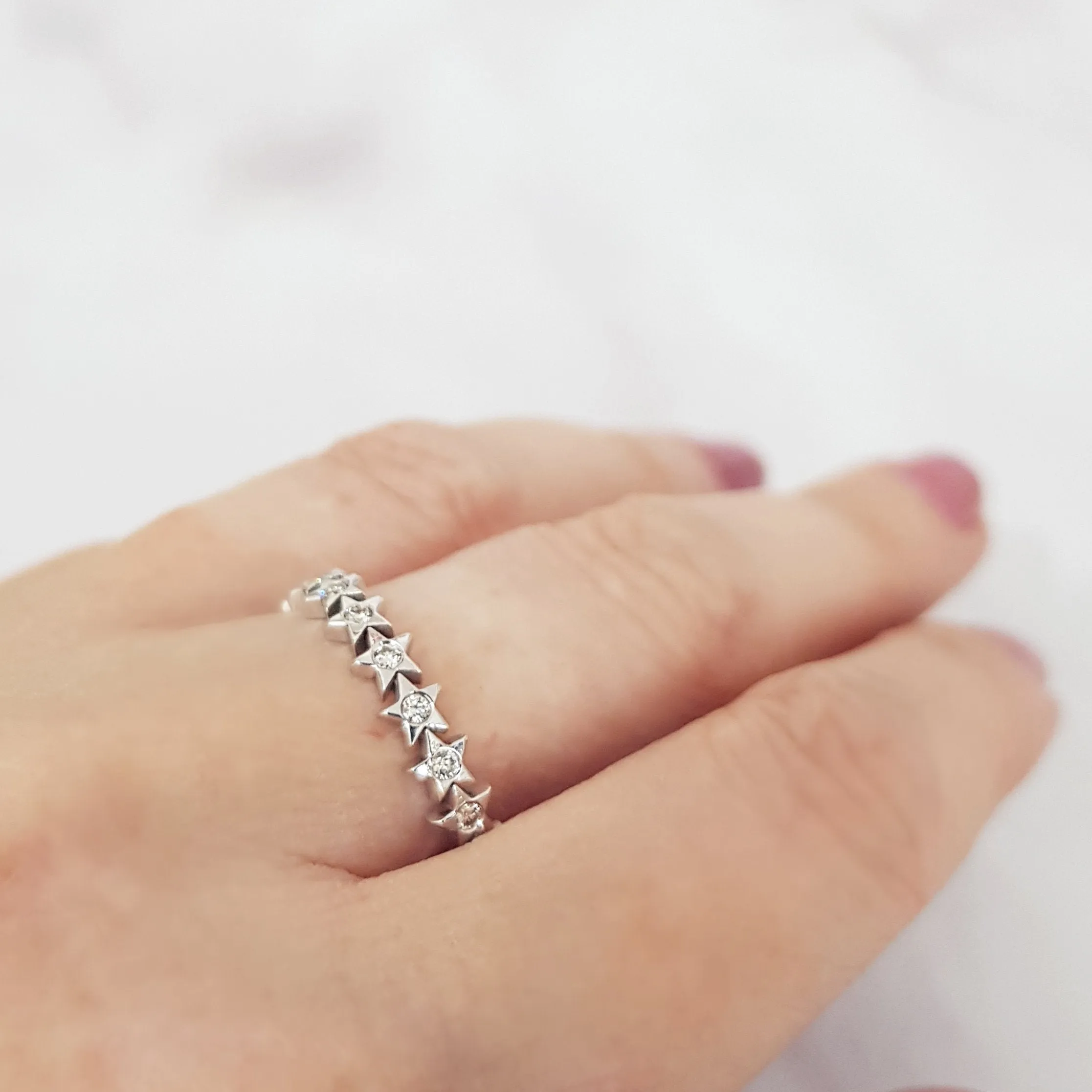 Star Diamond Wedding Ring