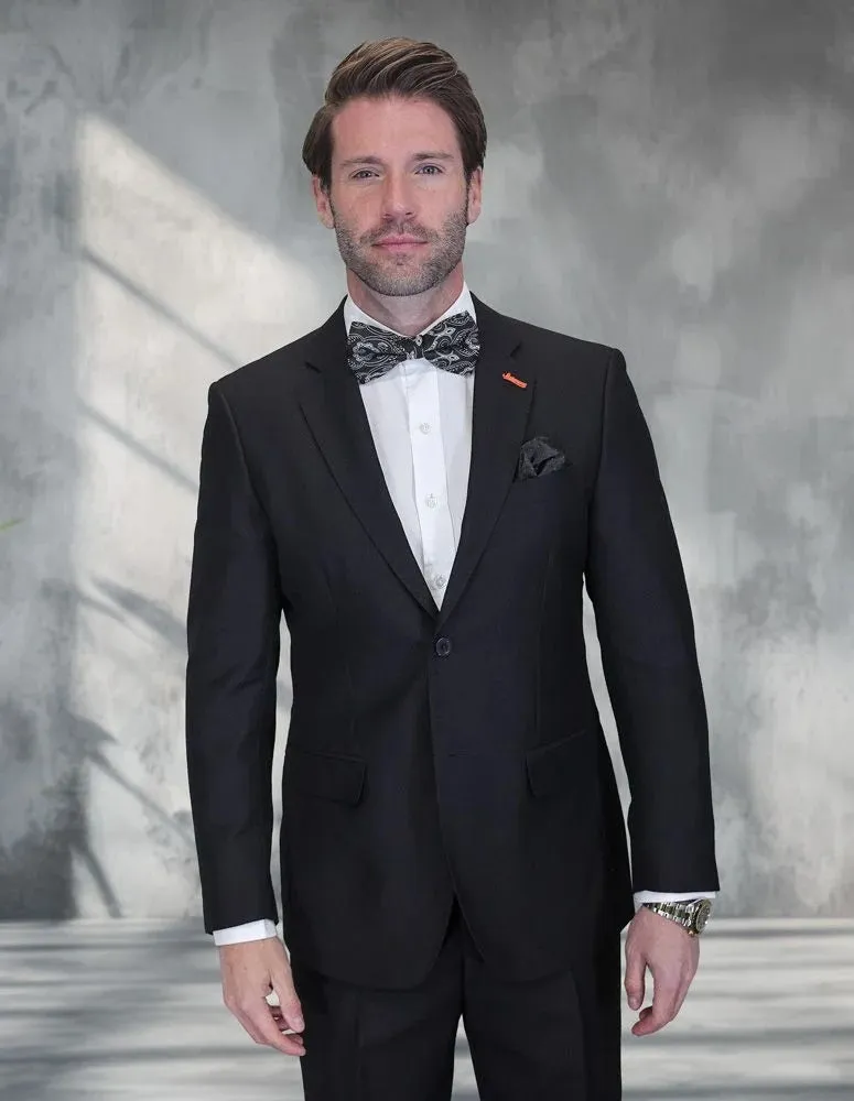 Statement Men's 2-Piece Modern Fit Suit – 100% Wool with Subtle Texture
