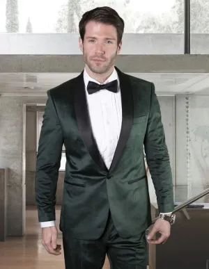 Statement Men's 2-Piece Suit – Luxurious Velvet Jacket