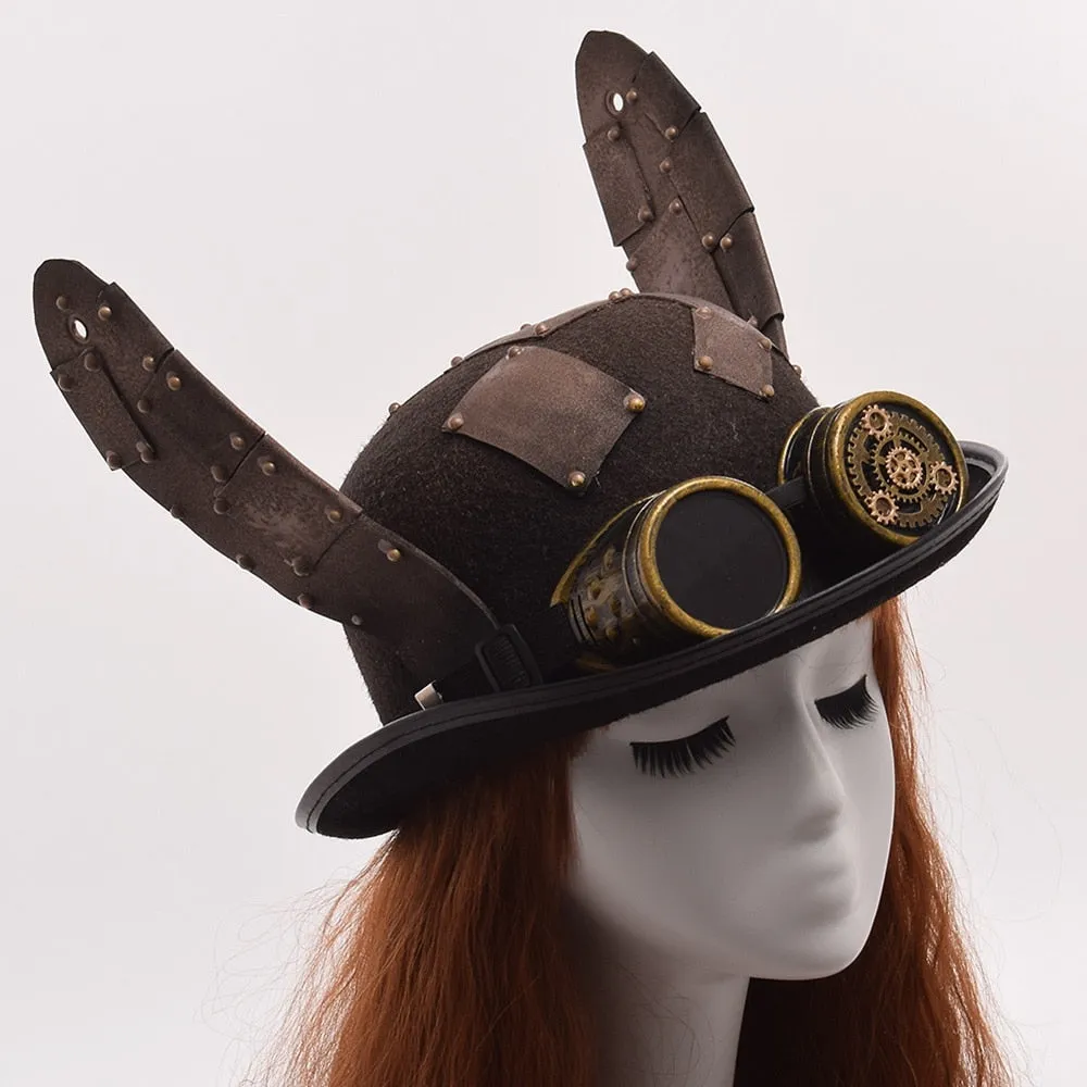 Steam Punk Hat with Retro Rabbit Ears