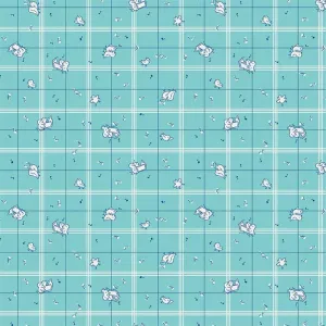 Strawberry Biscuit Birds on Aqua by Elea Lutz for Penny Rose Fabrics
