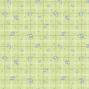 Strawberry Biscuit Birds on Green by Elea Lutz for Penny Rose Fabrics