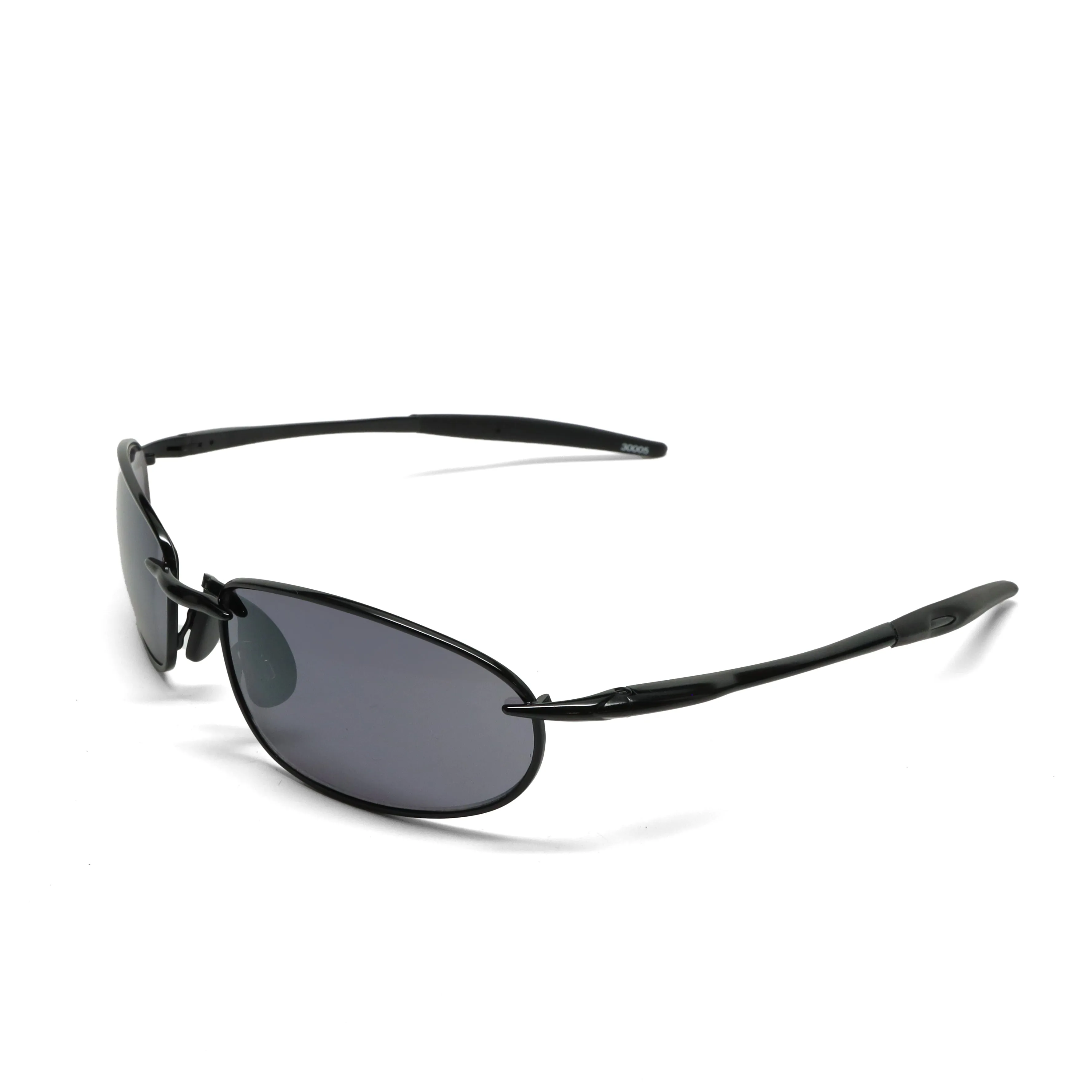 //Style 005// True Vintage 90s Y2k Wraparound Frame Sunglasses - Black