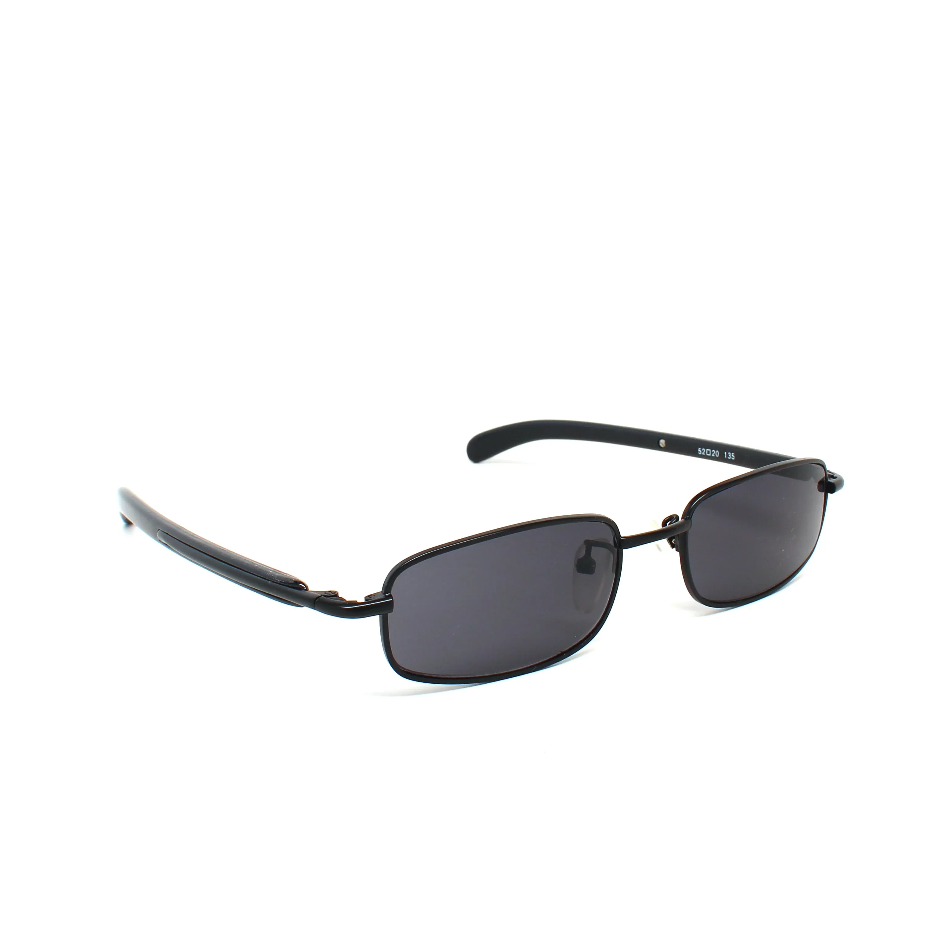 //Style M27// Vintage Small Size 1996 Wraparound Rectangle Roxbury Sunglasses - Black