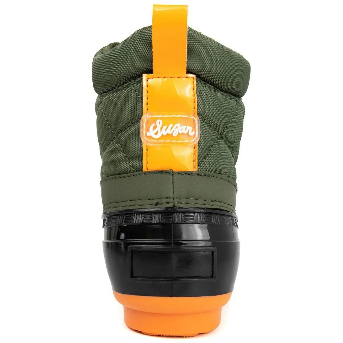Sugar Womens Duck Boots - Waterproof Shell Insulated Snow Boot-Skippy-Olive/Orange-6