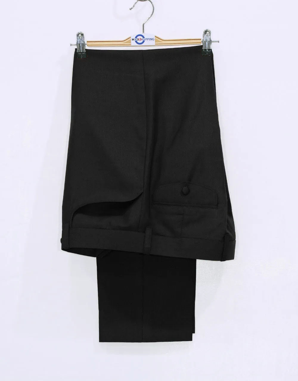 Suit Package | Tailored 3 Button Black Mod Suit For Men
