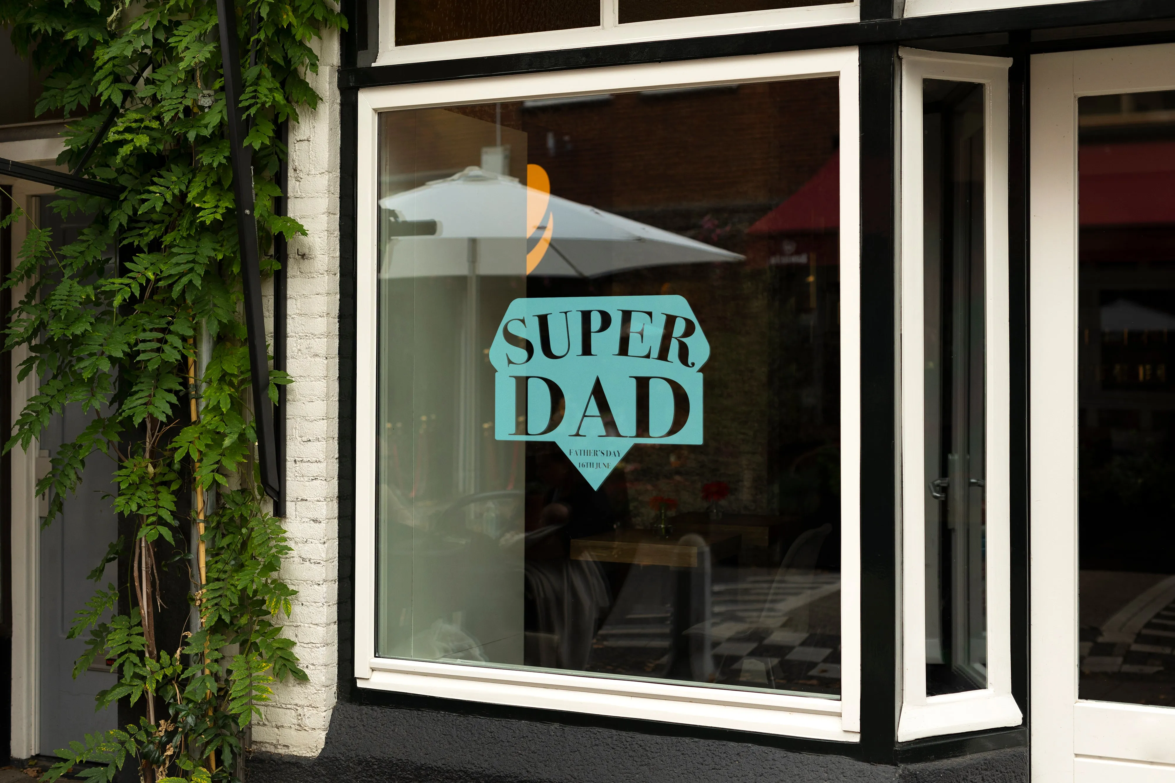 Super Dad Retail Shop Window Sticker
