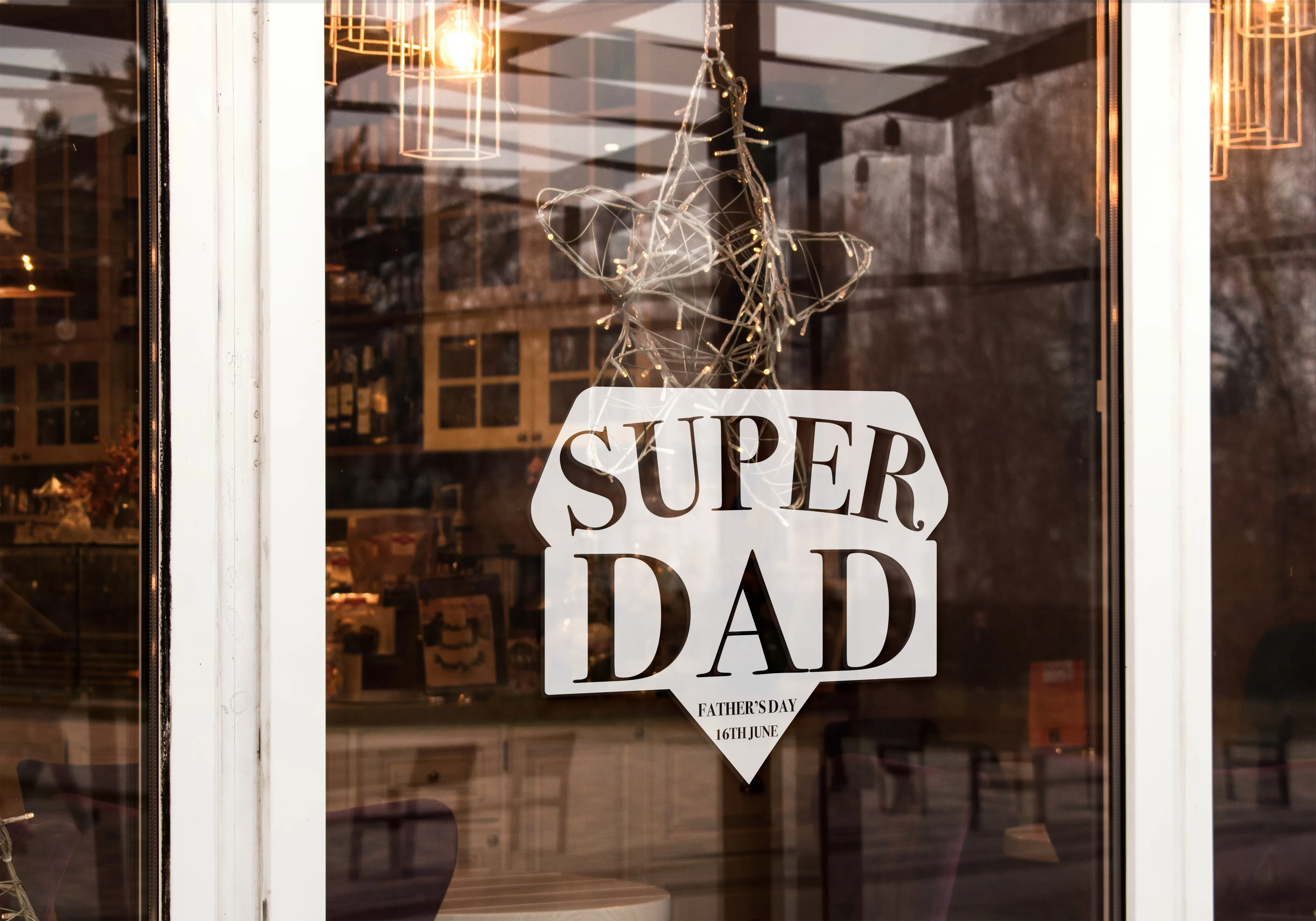 Super Dad Retail Shop Window Sticker