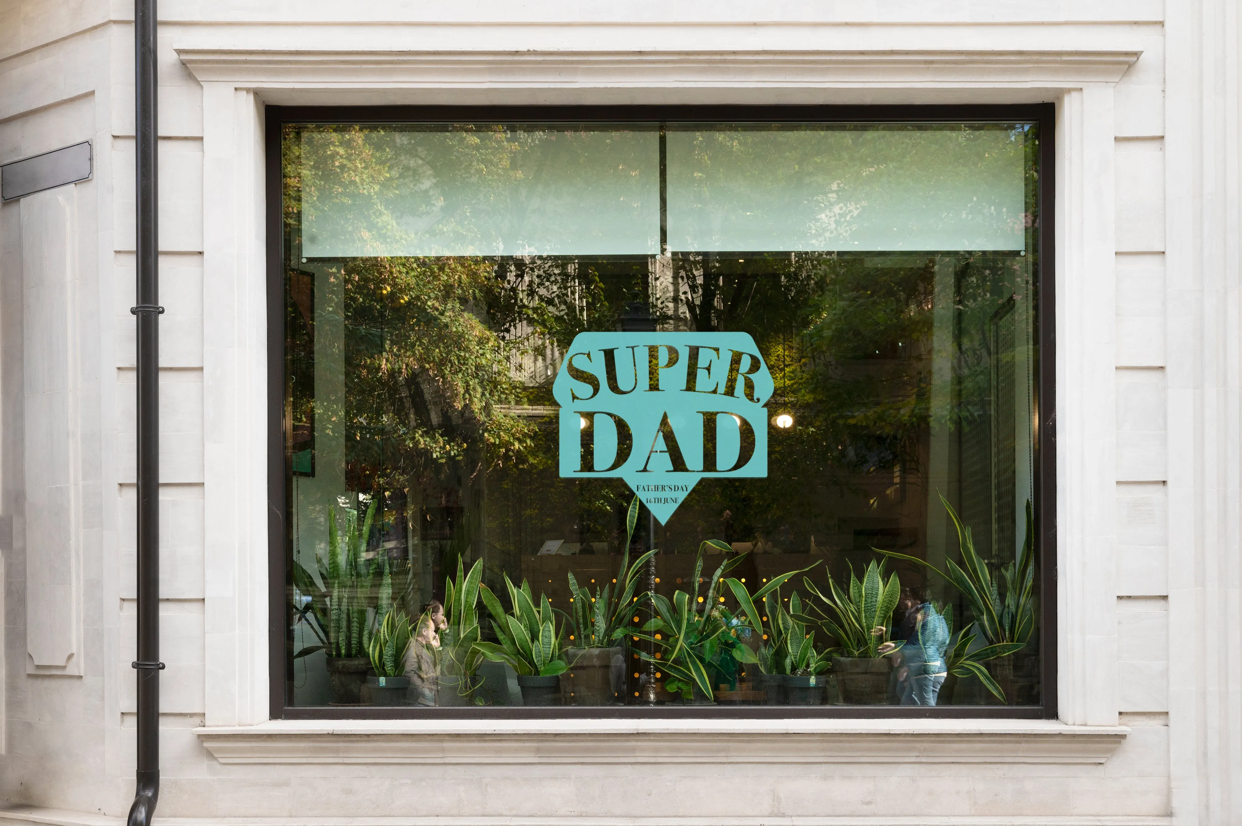 Super Dad Retail Shop Window Sticker