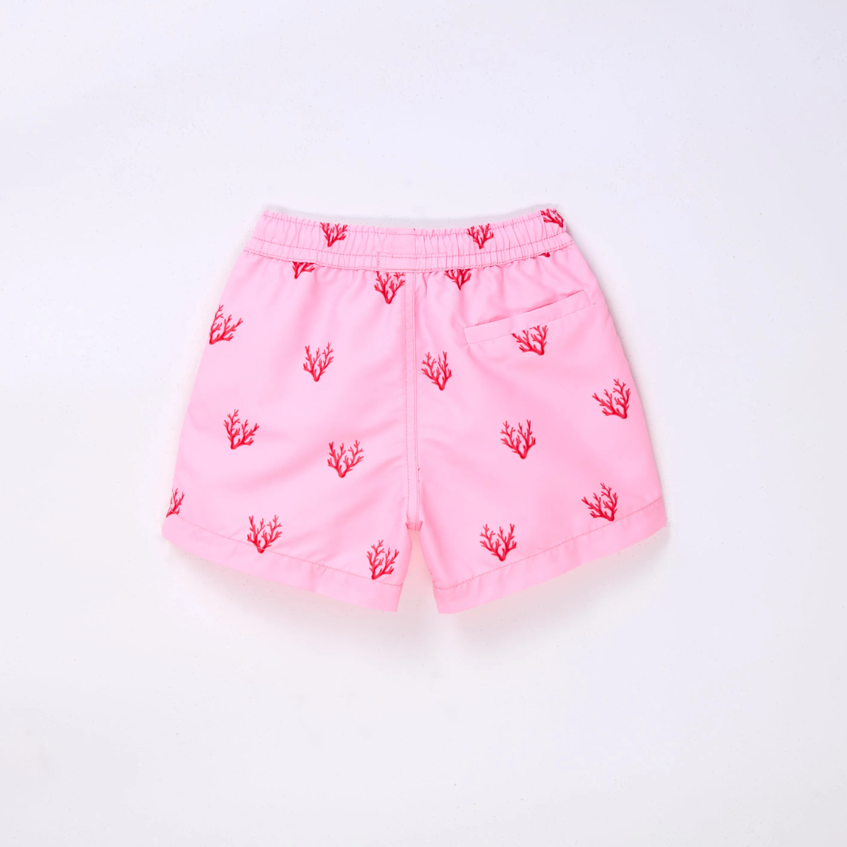 Swim Boy Shorts -  Coral Rose