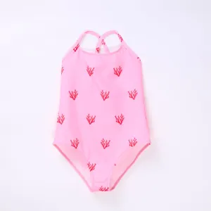 Swim Girl One Piece -  Coral Rose