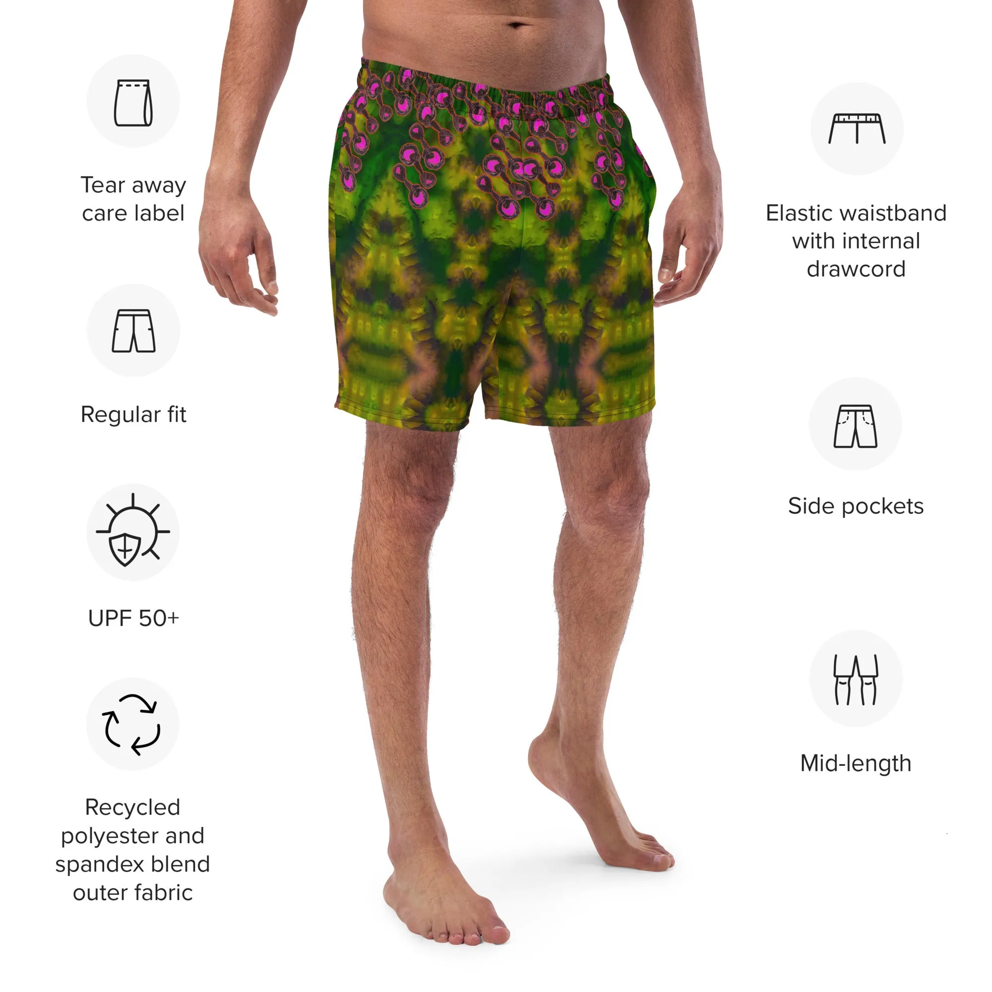 Swim Trunks (Virilis)(Grail Night Rose Pink Logo) RJSTH@Fabric#7 RJSTHS2023 RJS