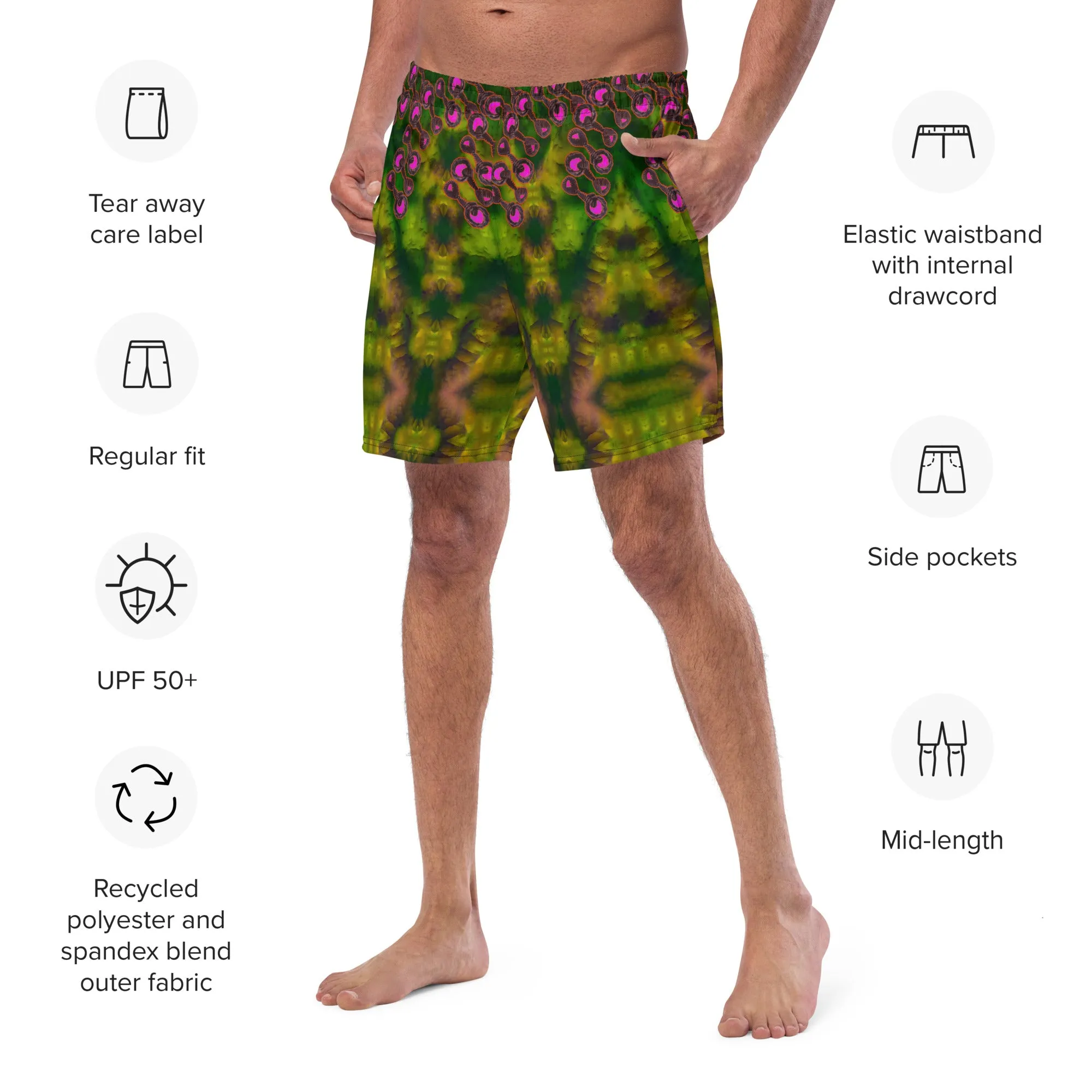 Swim Trunks (Virilis)(Grail Night Rose Pink Logo) RJSTH@Fabric#7 RJSTHS2023 RJS